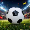 Shanghai Wenbo Ball Factory's black and white rubber football No. 1 standard training and match ball Specification image